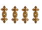 Pale Gold Coffin Bracket Surface Decoration Cross Shape For Casket Screw
