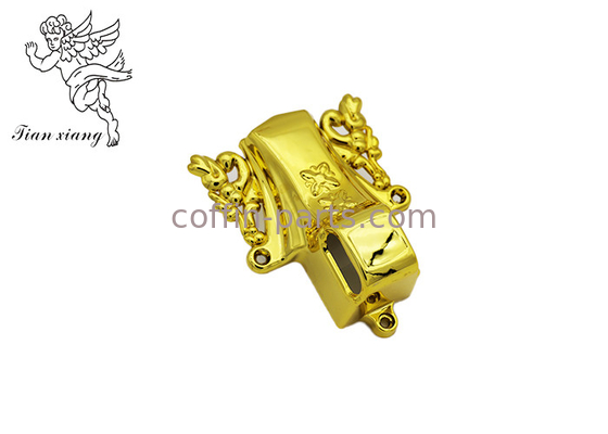Funeral Furniture Coffins And Caskets Accessories Gold Corner With PP Plastic