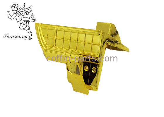 Gold ABS Plastic Coffin Furniture Casket Corner With Cross Decoration