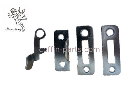 Black  / Silver Funeral Coffin Latch , Customized Adult Iron Coffin Lock