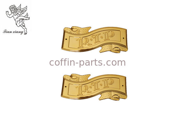 Funeral Casket Ornaments PP Recycle Material , RIP Casket Hardware Wholesale