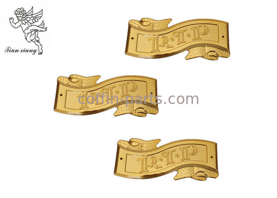Funeral Casket Ornaments PP Recycle Material , RIP Casket Hardware Wholesale