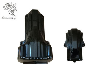 Black PP Material Funeral Casket Accessories , Coffin Corner With Iron Tubes