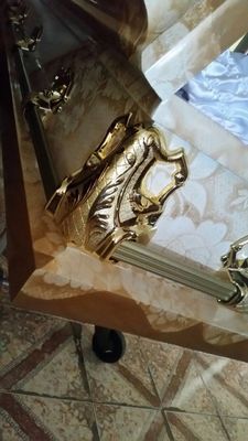 Gold Plastic Casket Accessories American Style Funeral Coffin Fittings